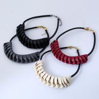 PU Leather Necklace with Zinc Alloy with 5cm extender chain for woman 35mm Sold Per Approx 15.5 Inch Strand