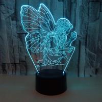 Night Led Light Beside 3D Lamp  Acrylic with ABS Plastic & with USB interface & with LED light & change color automaticly Sold By PC
