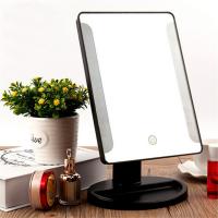 Plastic Cosmetic Mirror ABS Plastic with Glass Rectangle rotatable & LED Sold By PC