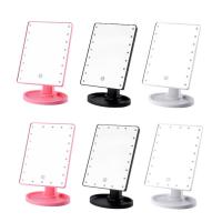 Plastic Cosmetic Mirror ABS Plastic with Glass Rectangle rotatable & touch screen & LED Sold By PC