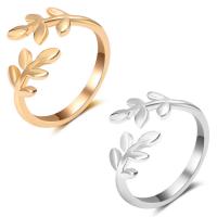 Zinc Alloy Finger Ring Leaf plated open & for woman lead & cadmium free 15mm US Ring .5 Sold By PC