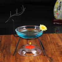 Candle Holders Iron with Glass Sold By PC