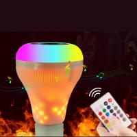 LED Saving Light Bulbs , PC Plastic, use E27 bulb & 7 LED mood light & With Remote Control & with wireless bluetooth speaker, 95x195mm, Sold By PC