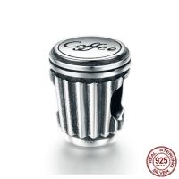 Thailand Sterling Silver European Pärlor, utan troll, 8x11mm, Hål:Ca 4.5-5mm, Säljs av PC