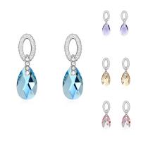 CRYSTALLIZED™ Element Crystal Earring Brass with CRYSTALLIZED™ Teardrop platinum plated for woman & faceted nickel lead & cadmium free Sold By Pair