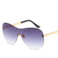 Fashion zonnebril, Zinc Alloy, met PC plastic lens, gold plated, anti ultraviolet & voor vrouw, meer kleuren voor de keuze, lood en cadmium vrij, 146x56x146mm, Verkocht door PC