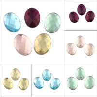 Glass Cabochons Flat Oval flat back & faceted Sold By Bag