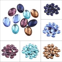 Glass Cabochons Flat Oval flat back & faceted Sold By Bag