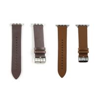 Leather Watch Band with Stainless Steel for apple watch & Unisex Length Approx 9 Inch Sold By PC