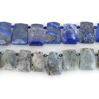 Perles de pierres précieuses mixtes, pierre gemme, naturel & différents matériaux pour le choix & facettes, 18-23x25-32x7-10mm, Trou:Environ 1.5mm, Environ 18-19PC/brin, Vendu par Environ 15 pouce brin