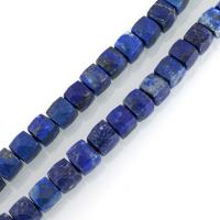 Lapis Lazuli Beads, Natuurlijke Lapis Lazuli, Square, 7-9x7-9x7-9mm, Gat:Ca 1mm, Ca 50pC's/Strand, Per verkocht Ca 15.5 inch Strand