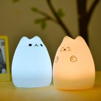 Night Lights Silicone with PVC Plastic charging and remote design & 7 gradient color & with LED light Sold By PC