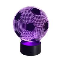 Nachtlampen, Acryl, Voetbal, met USB-interface & met LED-licht & kleur automatisch veranderen & verschillende stijlen voor de keuze, 220x130x90mm, Verkocht door PC
