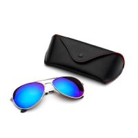 Glasses Case PU Leather portable & break proof black and red Sold By PC