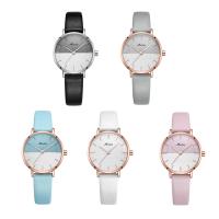 PU Leather with Glass & Stainless Steel plated Life water resistant & for woman Length Approx 7.5 Inch Sold By PC