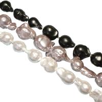 Gėlo vandens Kultūringas branduolį perlų karoliukai, Kultūringas Gėlavandeniai branduolį Perlas, daugiau spalvų pasirinkimas, 13-15mm, Skylė:Apytiksliai 0.8mm, Parduota už Apytiksliai 15 Inch Strand