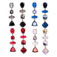 Zinc Alloy Drop Earring with Resin & Acrylic plated for woman & faceted nickel lead & cadmium free Sold By Pair