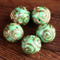 Lampwork Beads Round handmade 14mm Approx 1.5mm Sold By PC