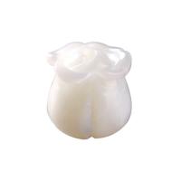 Φυσικό Λευκό Χάντρες Shell, Λευκό Shell, Λουλούδι, χειροποίητο, 8x8mm, Τρύπα:Περίπου 1mm, Sold Με PC