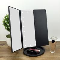 Plastic Cosmetic Mirror ABS Plastic with Glass Rectangle Collapsible & with USB interface & with LED light Sold By PC