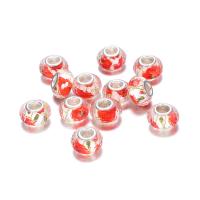 Acrylic European Beads Drum silver color plated iron single core without troll Approx 4.8mm Sold By Lot