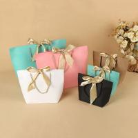 Gift Wrap Bags Paper with Satin Ribbon & Nylon Cord durable Sold By Lot