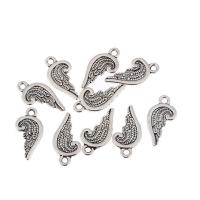 Wing Shaped Tibetan Style Pendants, antique silver color plated, lead & cadmium free, 9x15mm, Hole:Approx 1mm, 100PCs/Bag, Sold By Bag