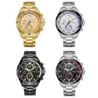 مجموعة RISTOS® Watch, الفولاذ المقاوم للصدأ, مع زجاج, مطلي, مقاومة للماء الحياة & للرجل & luminated, المزيد من الألوان للاختيار, 46x11mm, طول تقريبا 10 بوصة, تباع بواسطة PC