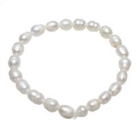 Freshwater Cultured Pearl Bracelet Freshwater Pearl Rice natural for woman white 7-8mm Sold Per Approx 7.5 Inch Strand