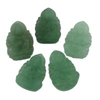 Grøn agat Pendel, Buddha, buddhistiske smykker, 19x28x7mm-20x30x7mm, Hole:Ca. 1mm, 5pc'er/Bag, Solgt af Bag