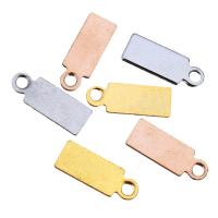 Stainless Steel Pendants Rectangle plated Approx 1.5mm Sold By Lot