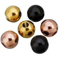 Stainless Steel Large Hole Beads Round plated Approx 4mm Sold By Lot