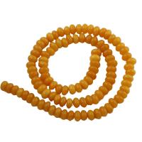 Achat Perlen, Rondell, verschiedene Größen vorhanden, gelb, Bohrung:ca. 1mm, ca. 110PCs/Strang, verkauft per ca. 15 ZollInch Strang