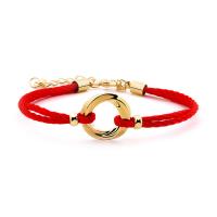 Bracelet en alliage de zinc, avec corde en nylon, Placage, pour femme, plus de couleurs à choisir, 17mm, Vendu par Environ 9 pouce brin