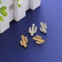 Zinc Alloy Stud Earring stainless steel post pin Opuntia Stricta plated for woman lead & cadmium free 17mm Sold By Pair