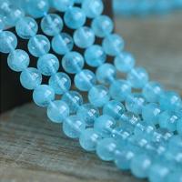 Blue Quartz Beads Round natural Natural blue Sold Per Approx 15.7 Inch Strand