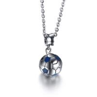 Stainless Steel Pendants Football plated enamel Approx 3mm Sold By PC
