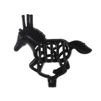 Brass Floating Locket Pendant Horse gun black plated for 8mm beads & It could be opened and beads could be put inside. & hollow nickel lead & cadmium free Approx 2-3mm Sold By PC