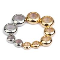 Brass Jewelry Beads Rondelle plated nickel lead & cadmium free Sold By Bag