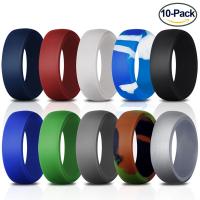 Silicone Finger Ring Unisex mixed colors 8.70mm Sold By Set