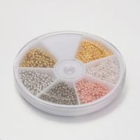 Cink Alloy zan perle, s Plastična kutija, pozlaćen, miješana boja, dovesti i kadmija besplatno, 8x2mm, Rupa:Približno 1mm, Približno 264računala/Okvir, Prodano By Okvir