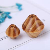 Miçangas de madeira, Rhombus, DIY, cor original, 16x15mm, Buraco:Aprox 1mm, 50PCs/Bag, vendido por Bag