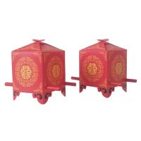 Papel Caja de caramelo de boda, Sostenible, Rojo, 55x55x85mm, 50PCs/Grupo, Vendido por Grupo