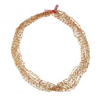 Ædelsten Dekorative kæde, med messing kæde, Runde, forskellige materialer til valg, 4mm, 1m/Lot, Solgt af Lot