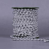 Beaded Garland Trim & Strand Acrylic with plastic spool Round plated 8mm  Sold By PC
