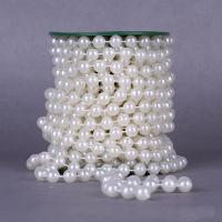 Beaded Garland Trim & Strand ABS Plastic Pearl with plastic spool Round 10mm  Sold By Lot