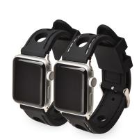 Watch Bands Silicone with Stainless Steel durable & for apple watch & Unisex  Length Approx 8 Inch Sold By PC