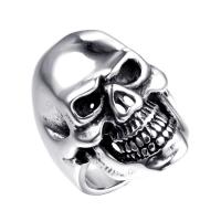 Stainless Steel Finger Ring for Men Skull plated & for man & blacken Sold By PC