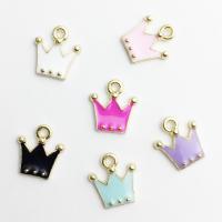 Zinc Alloy Crown Pendants gold color plated enamel nickel lead & cadmium free Sold By Lot