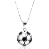 925 Sterling Silver Pendant, Football, for woman, 12x18.8mm, Hole:Approx 5mm, 1/PC, Sold By PC